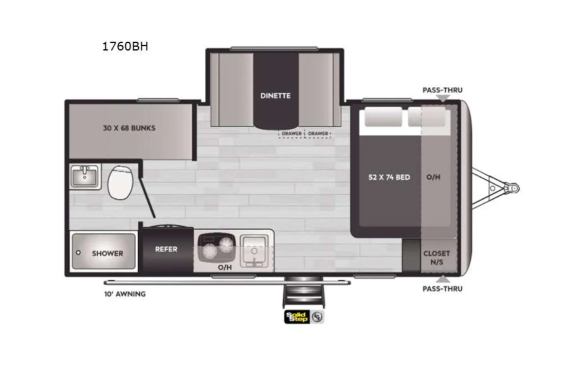 Keystone Springdale 1760BH floor plan